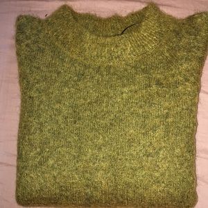 Green H&M Mohair Blend Sweater